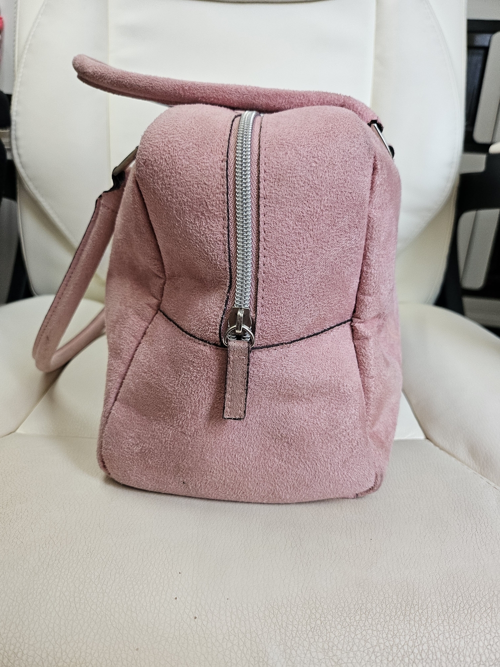 Victoria's Secret Blush Pink Suede Satchel - Picture 10 of 13